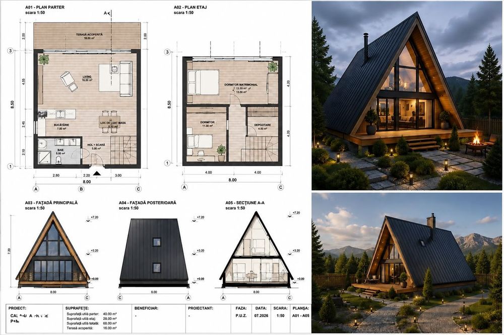 Casa A-FRAME, 3 camere, in Bucovina