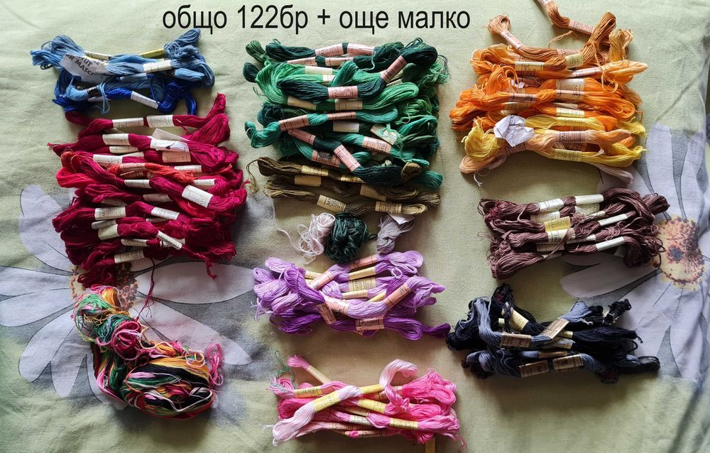 копринени конци куки игли