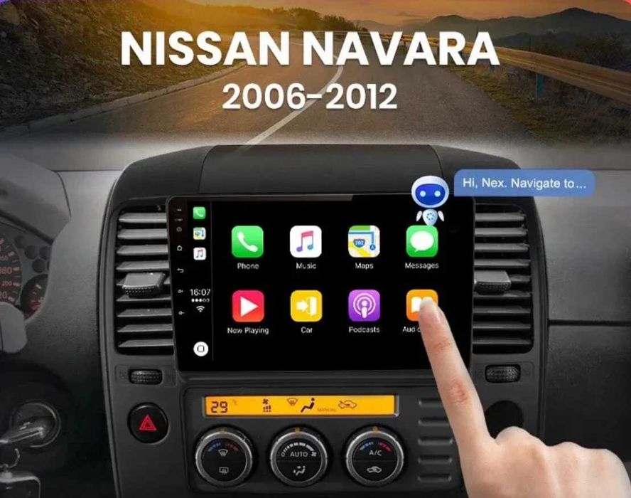 Мултимедия Двоен дин за Nissan NAVARA Навигация плеър екран Android