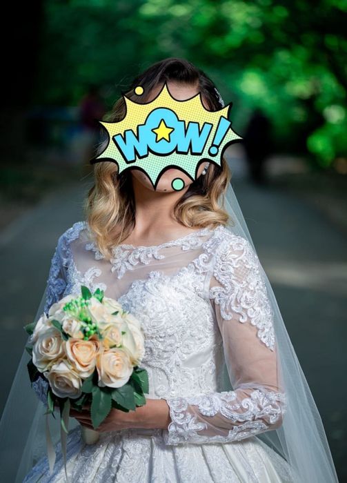 Платье свадебный с орнаментом