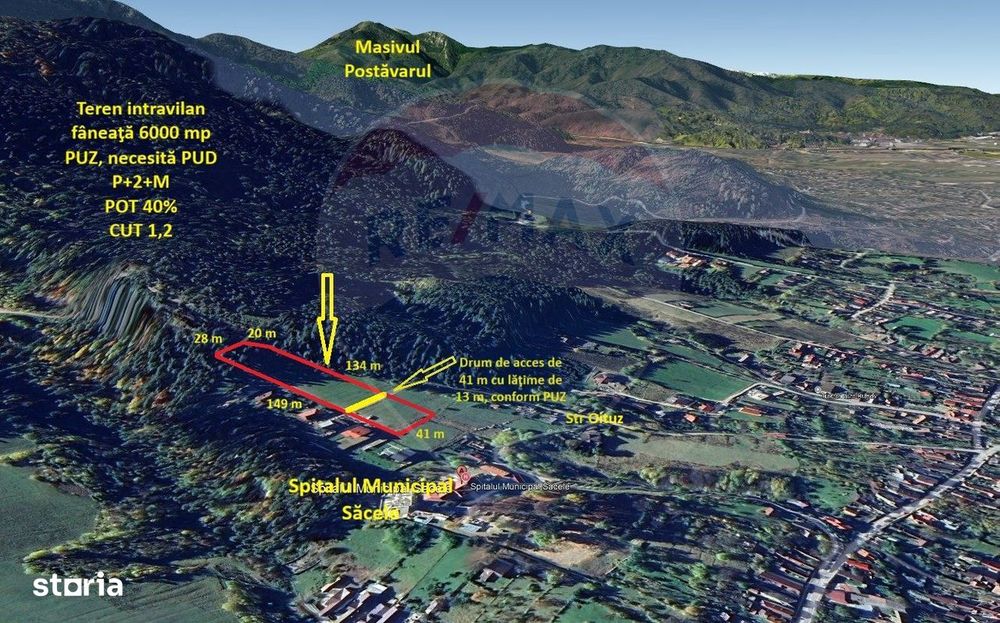 Teren intravilan, 6000 mp, lângă Spital Municipal Săcele