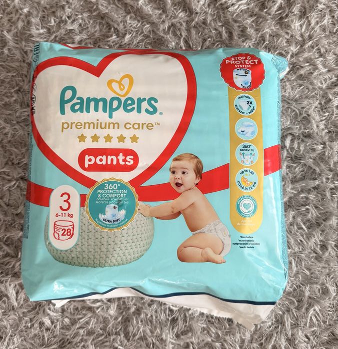 Pampers Premium Care Pants mărimea 3, 6–11 kg – 28 bucăți