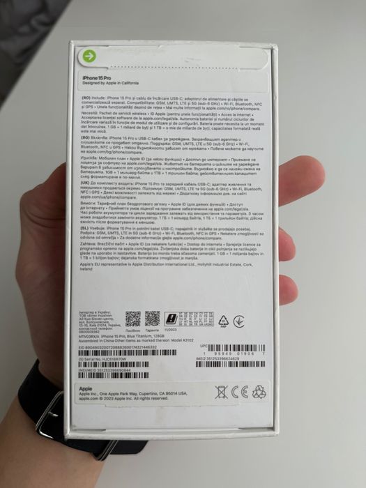 iPhone 15 pro 128 Гб blue titan