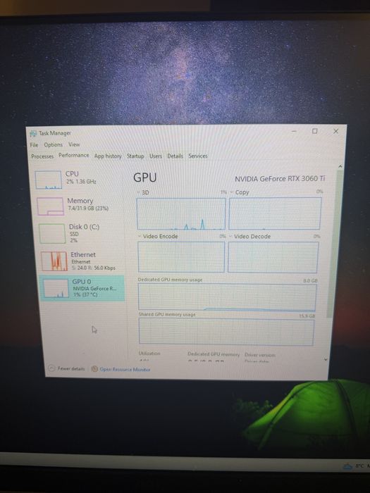 Calculator Nitro i7 11700F 32GB 3200mhz, Ssd 1TB, RTX 3060Ti