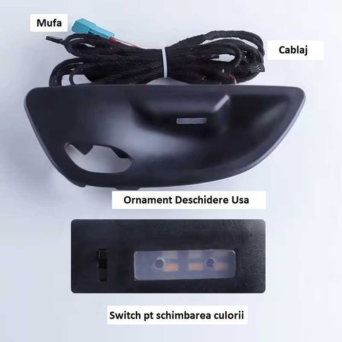 Leduri Ambient Usi 2 Culori Portocaliu si Albastru BMW F10 si F11