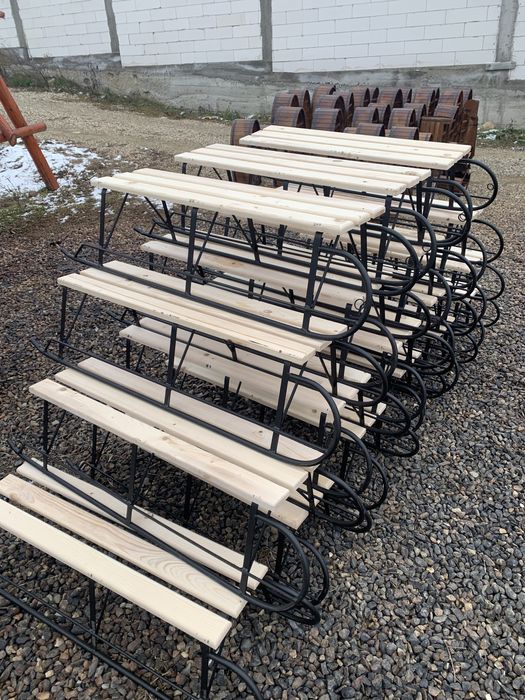 Sanie lemn cu fier pentru copii