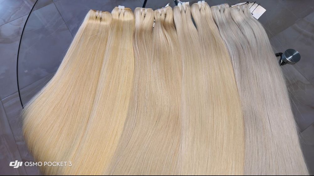 100% естествена виетнамска коса – двойно изтеглена. Руса