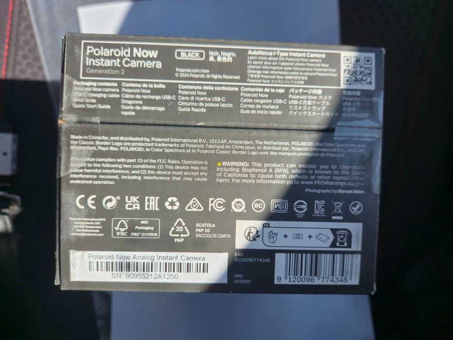 Фотоапарат за моментни снимки Polaroid Now Gen 2 - Black