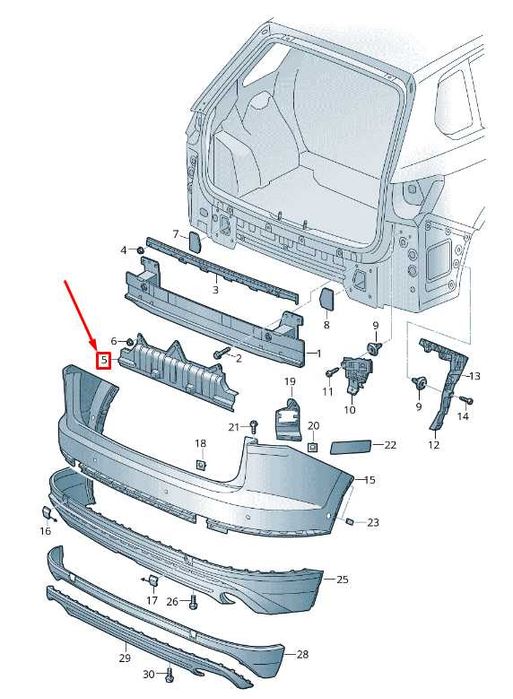 Panou spate Touareg 3