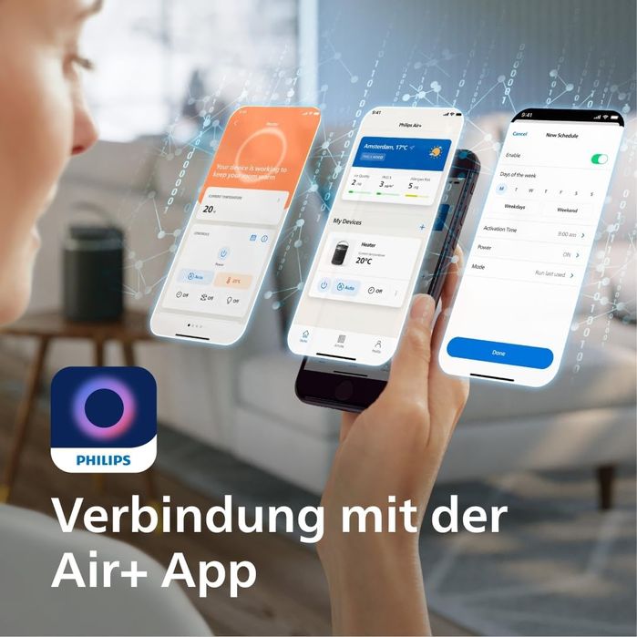 Aeroterma ceramica Philips CX3120/01 Seria 3000, 2000W, Negru