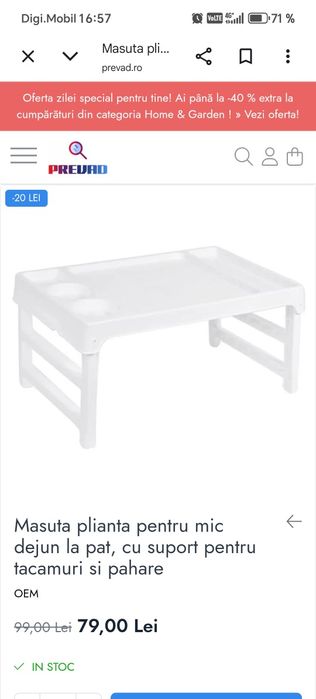 De vânzare măsuță