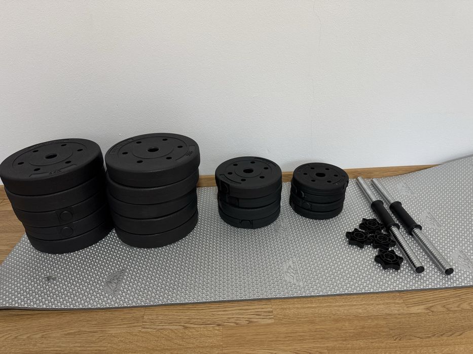 Set 65 kg discuri + 2 gantere