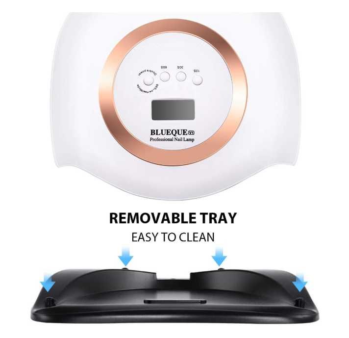 Lampa UV LED Profesionala eLIVE Blueque V8, 168W 36LED-UV, Display