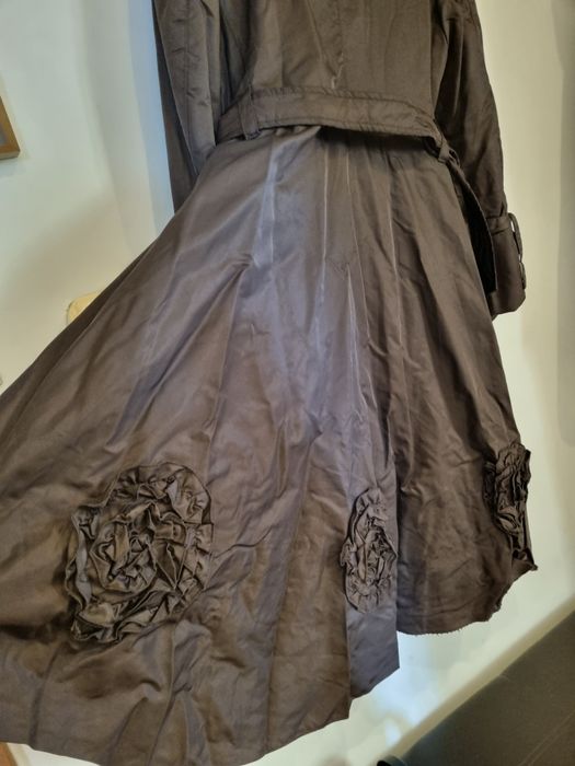 Палто тренч асиметрично с колан