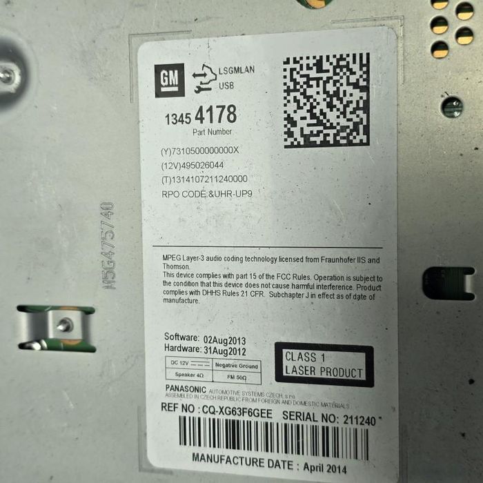 Cd player auto NAVI 650 Opel Astra J facelift