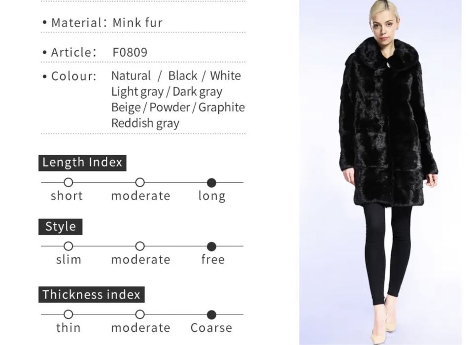 Vizon de nurca negru 4 in 1