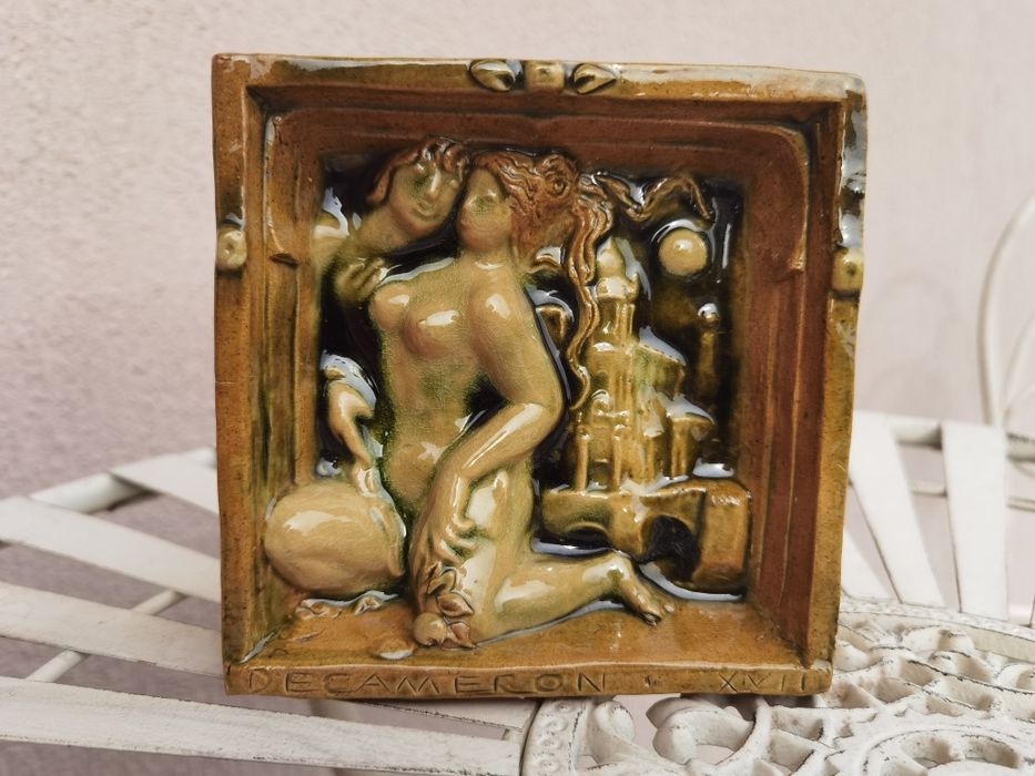 Lucrare din "Argilă, teracotă", reprezentând o scenă din DECAMERON