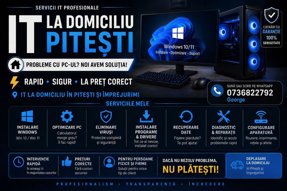 IT la domiciliu Pitești