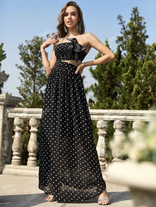 Дълга рокля на точки - L р-р