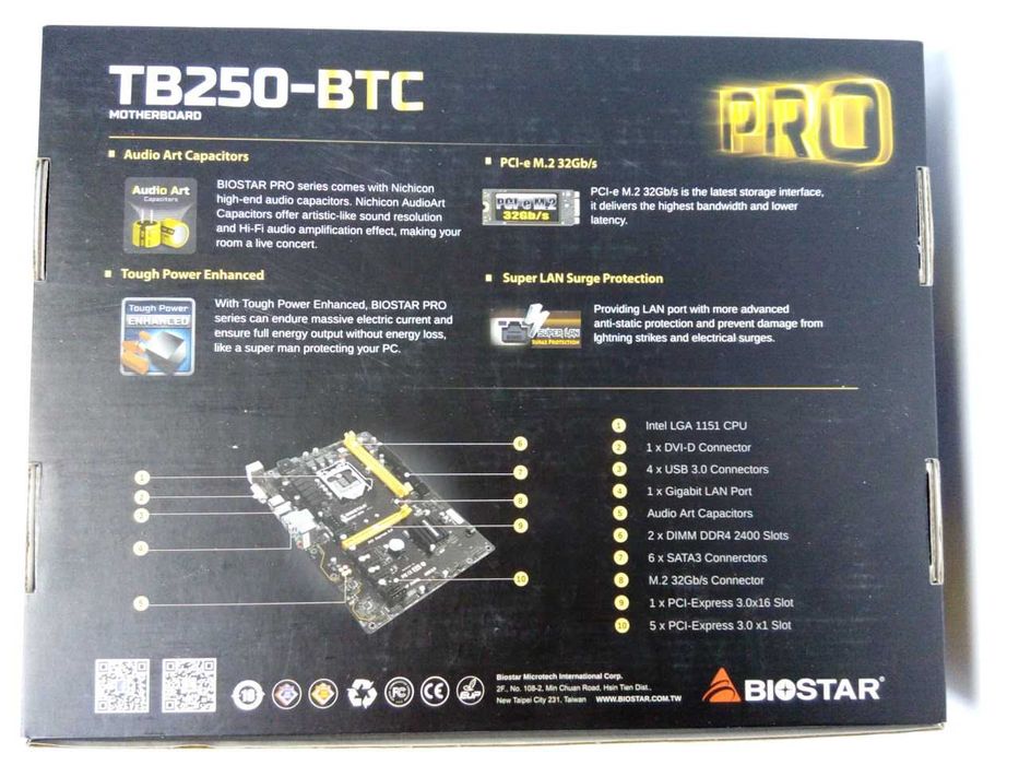 Материнский плата Biostar TB250 BTC Pro