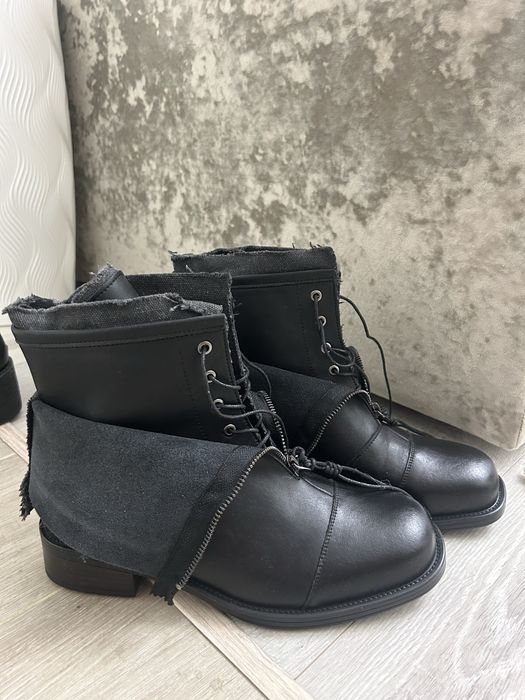 Черные мужчкие ботинки/сапоги