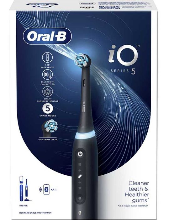 Periuta de dinti electrica ORAL-B iO5, 5 programe, 1 capat, negru