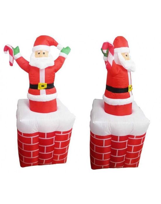 Надуваем Дядо Коледа в комин, въртящ