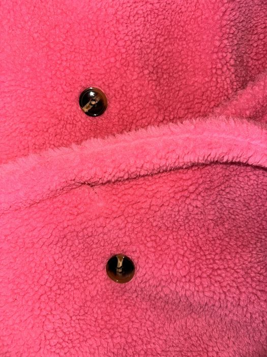 Шуба тедди, розовая