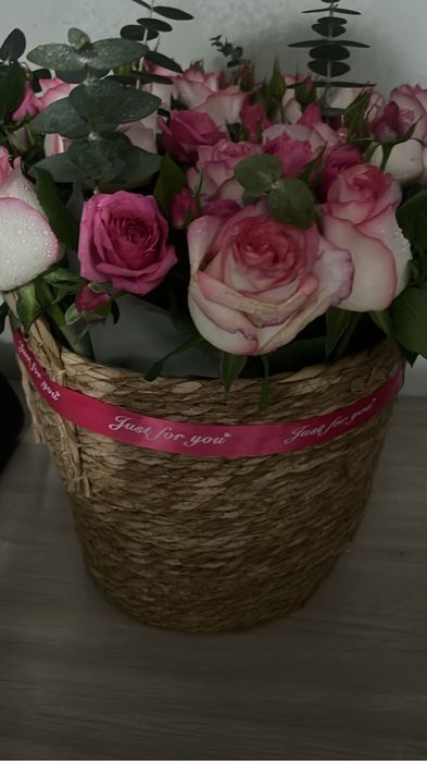 Цветы корзины свежый 8000тг