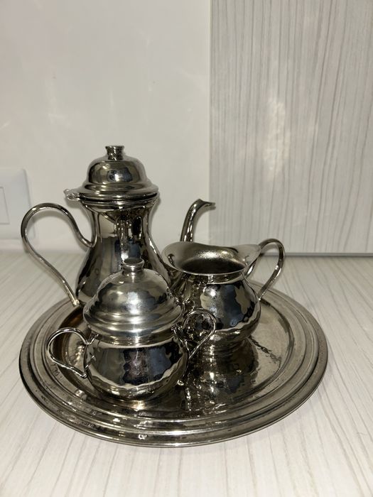 Set ceai sau cafea argintat