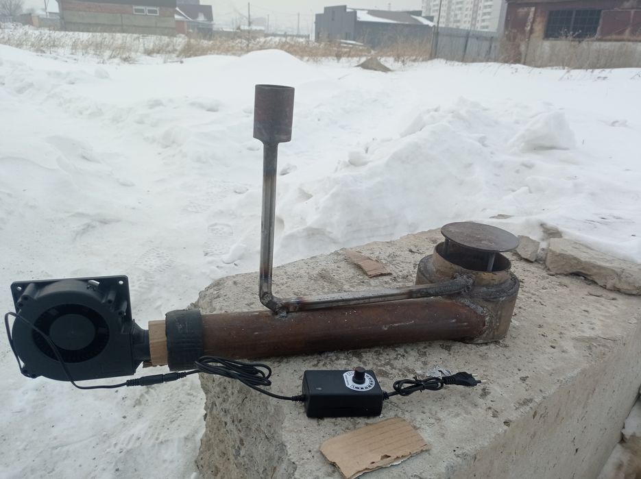 Горелка   на отработке.