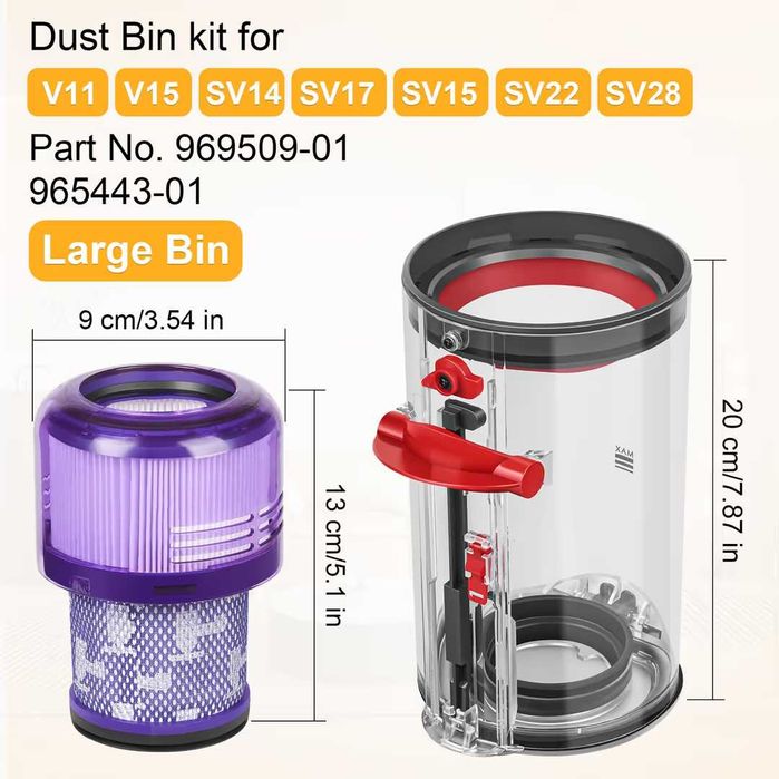 Colector praf Dyson V11 V15 + filtru praf