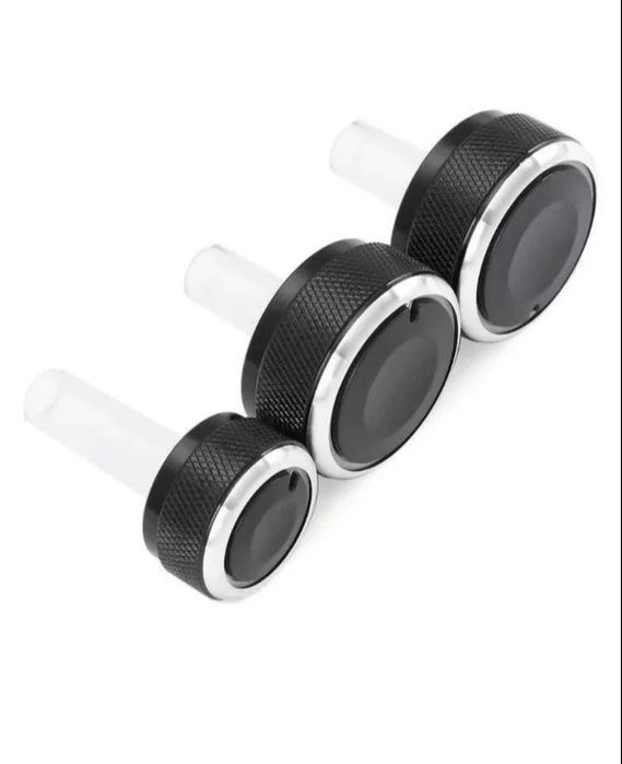 Set 3 butoane cromate AC pentru VW Passat Golf Bora Audi A3 Seat Skoda