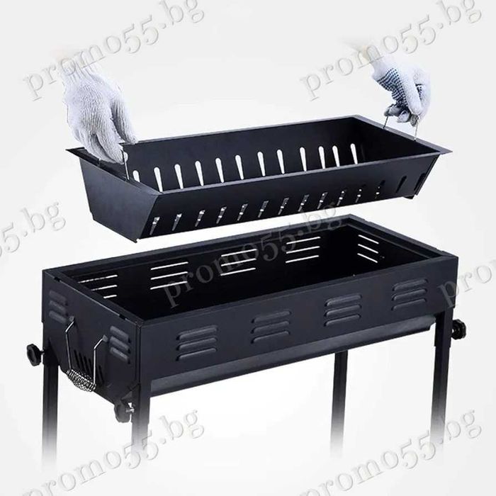 Преносимо Барбекю на Дървени Въглища за Двор, Градина, Пикник