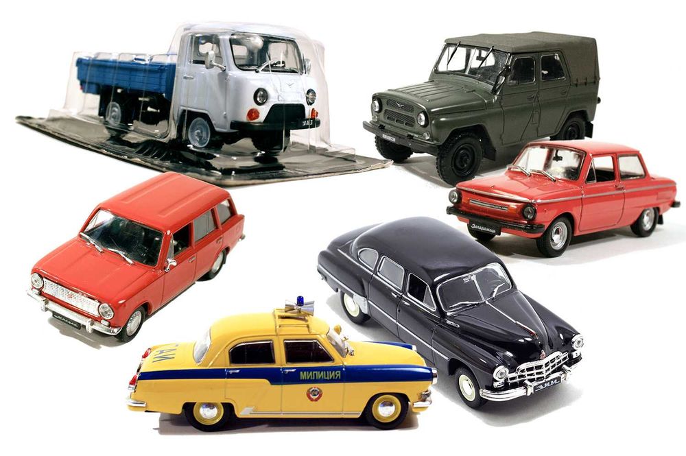 Игрушечные ретро автомобили, машины ф-мы Наш Автопром, масштаб 1:43.