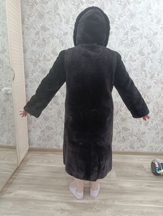 Шуба мутон+норка