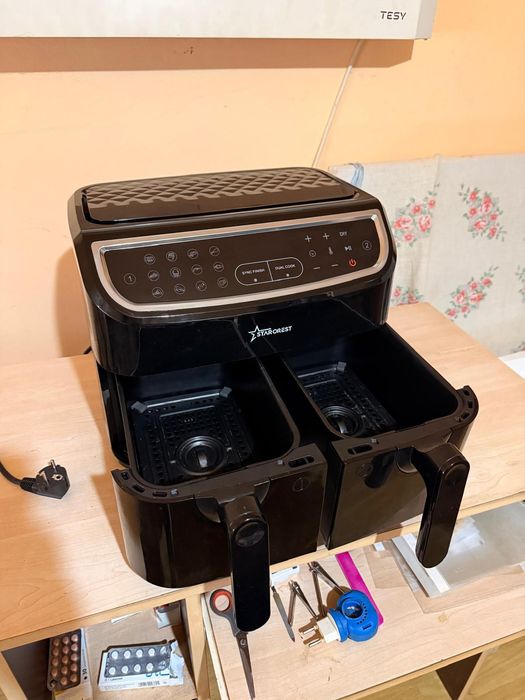 Friteuza cu aer cald ( Air Fryer) cu 2 compartimente
