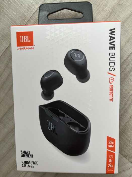 Casti audio in-ear JBL Wave Buds True Wireless Bluetooth Negru
