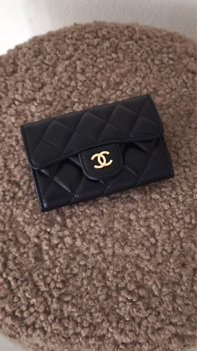 Портфейл/ Картодържател Chanel - Естествена агнешка кожа