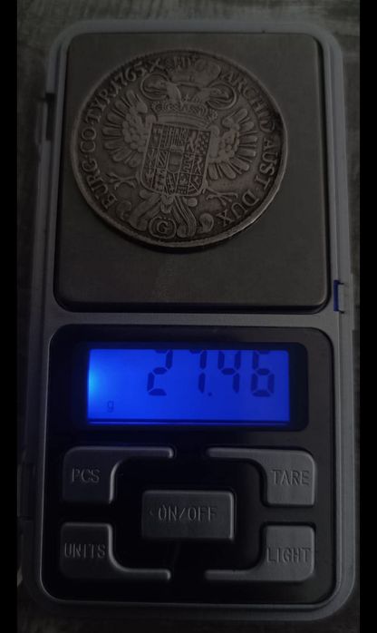 Taler Maria Therezia 1765 "G"Imperiului Habsburgic.