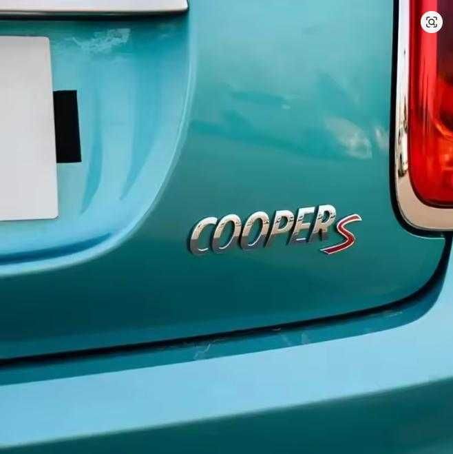 Cooper S Емблема за Mini Cooper – Черен Гланц / Сребрист за Багажник