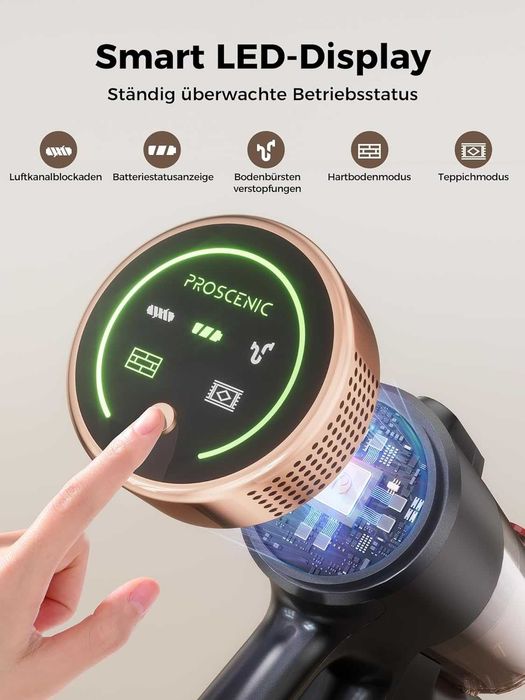 Вертикална прахосмукачка Proscenic P11 Ultra безжична