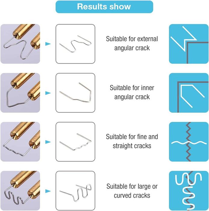 Trusa pistol de sudat plastic multifunctional, 200 capse incluse