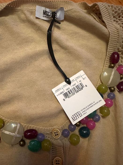 Cardigan superb Moschino M bumbac 100% nou