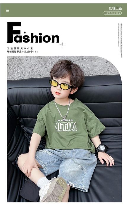 Стильный и удобный детский костюм из чистого хлопка, сделанный в Китае