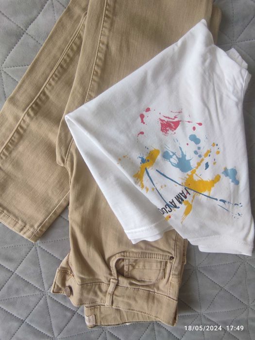 Zara Дънки слим и тениска