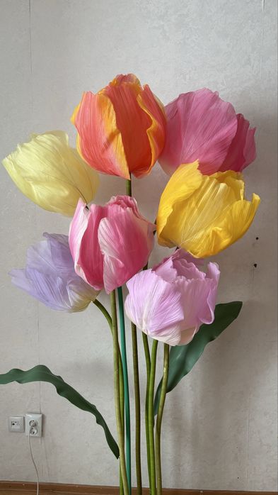 Оформление большими цветами