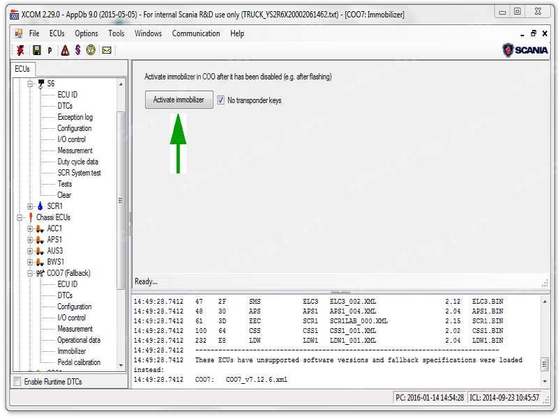 Scania XCOM EGR/AdBlue OFF и др.