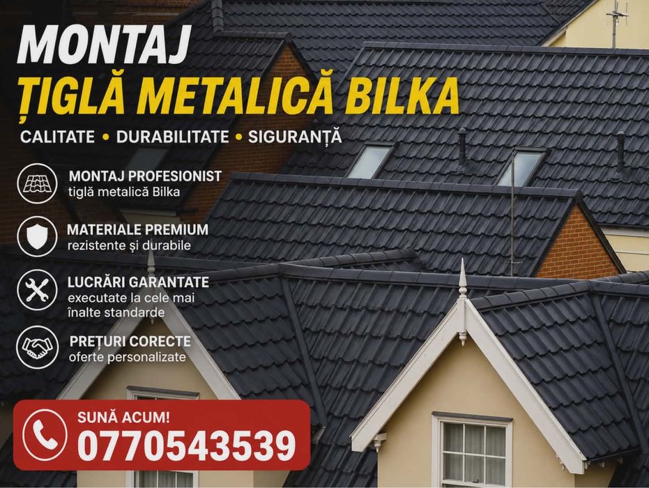Reparati acoperisuri si modificari acoperisuri montaj tigla metalica