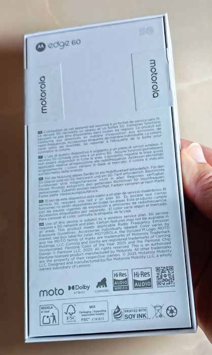 MOTOROLA Edge 60 5G Gibraltar Sea 8/256 GB Dual Sim sigilat!